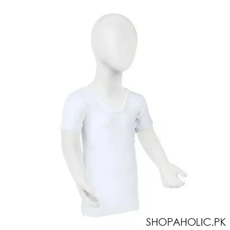 lily kids half sleeves vest, white, 999 main image
