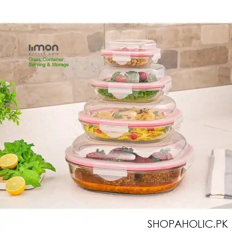 limon 4 pcs glass storage box container set product code: 2049 main image