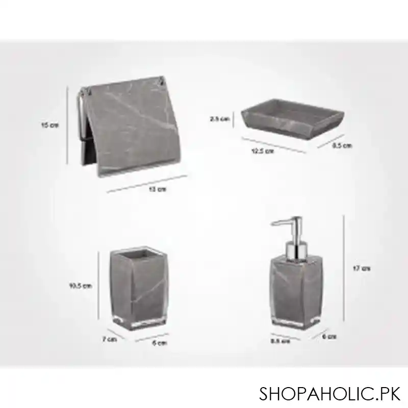 limon 6 pcs classic marble design bathroom set product code: 2023 image2