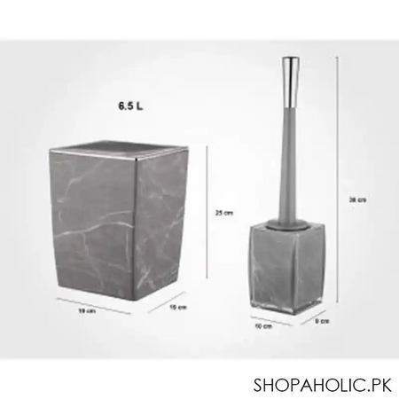 limon 6 pcs classic marble design bathroom set product code: 2023 image3