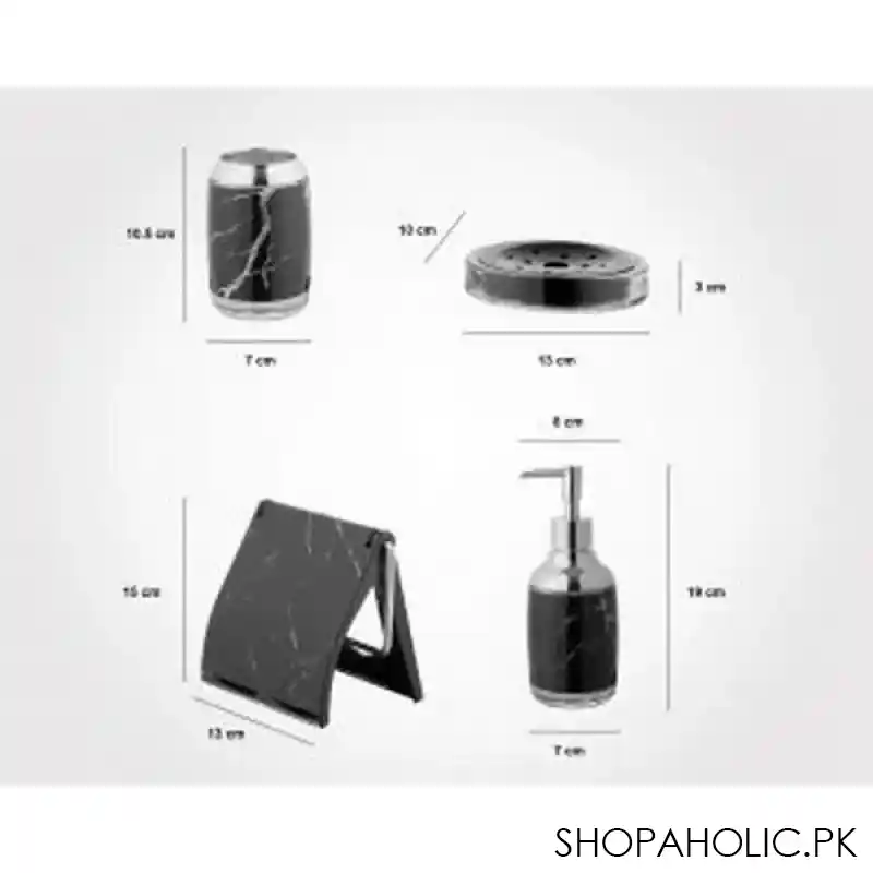 limon 6 pcs romantic marble design bathroom set product code: 2024 image2