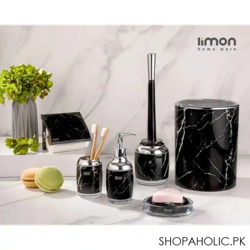 limon 6 pcs romantic marble design bathroom set product code: 2024 image4
