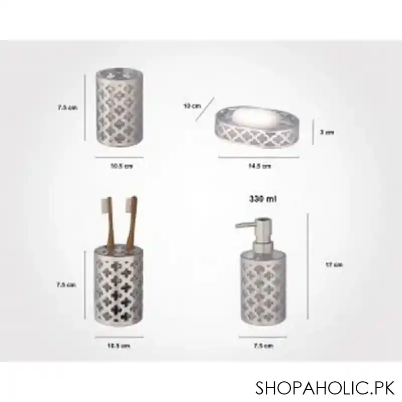 limon flower design 6 pcs bathroom set product code: 1762 image2