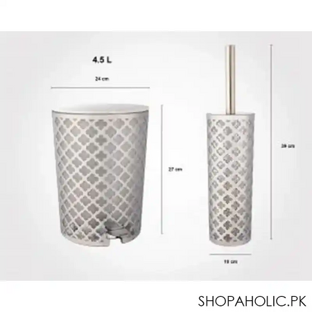 limon flower design 6 pcs bathroom set product code: 1762 image3