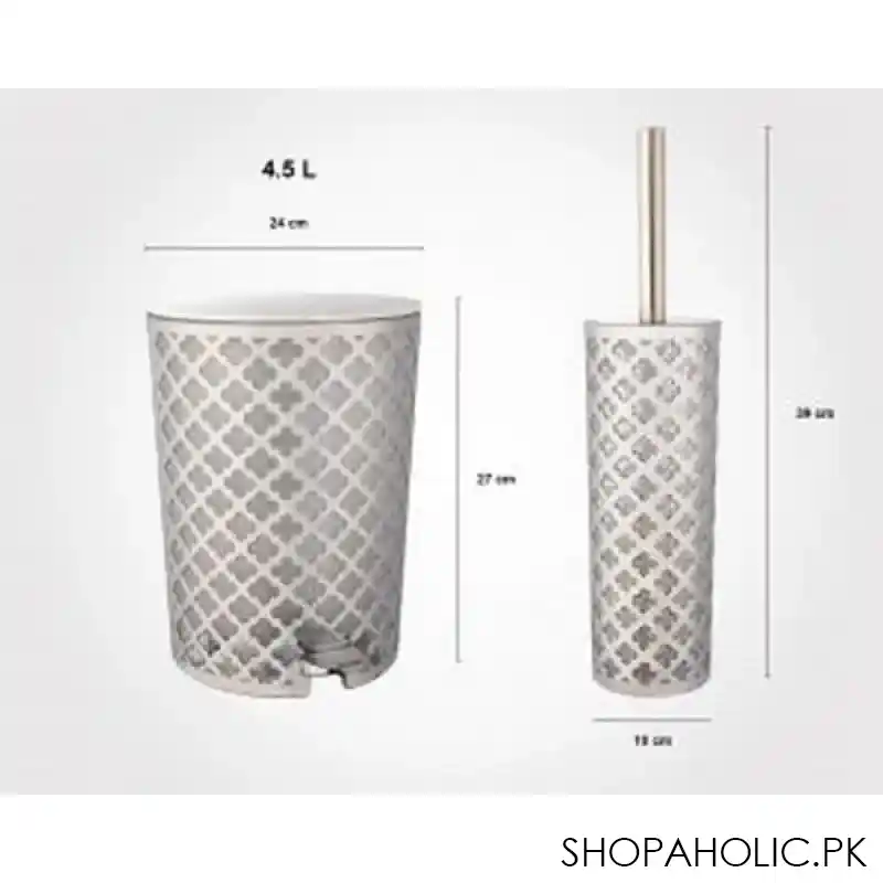 limon flower design 6 pcs bathroom set product code: 1762 image3