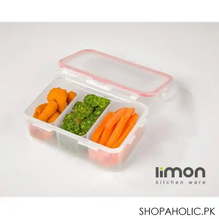 limon plastic food container 3 section box product code: 77435 image5