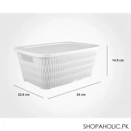 limon rectangle bamboo basket with lid product code: 1688 image2