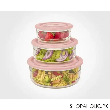 limon round glass container 3 pcs set product code: 1230 image3