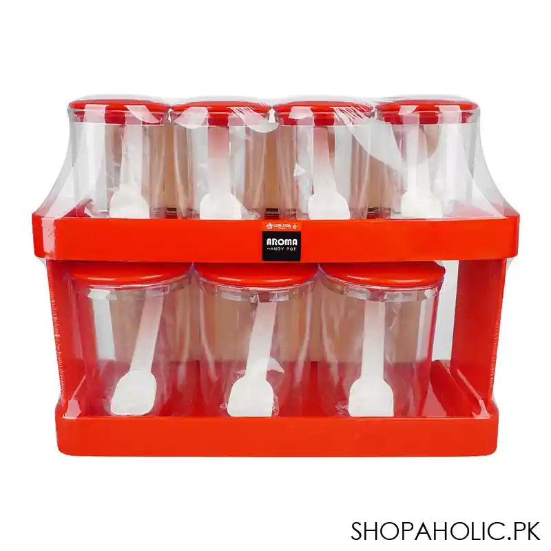 Lion Star Aroma Series Handy Pot Set, Pack Of 7, 13.2in (H) x 5.1in (W) x 6.9in (D), Red, AR-7 - Image 3