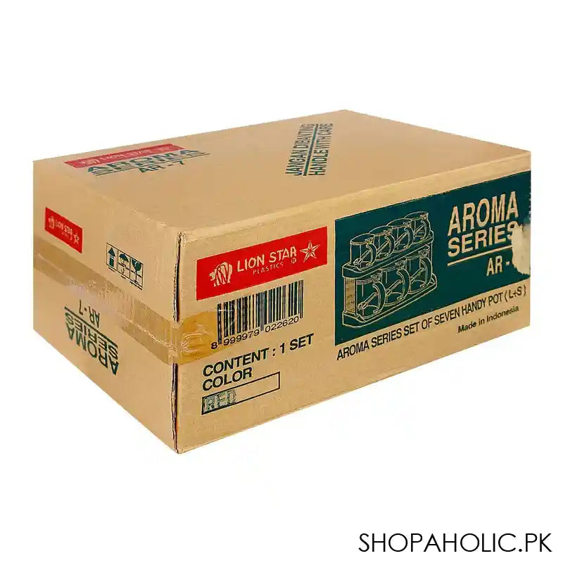 Lion Star Aroma Series Handy Pot Set, Pack Of 7, 13.2in (H) x 5.1in (W) x 6.9in (D), Red, AR-7 - Image 5