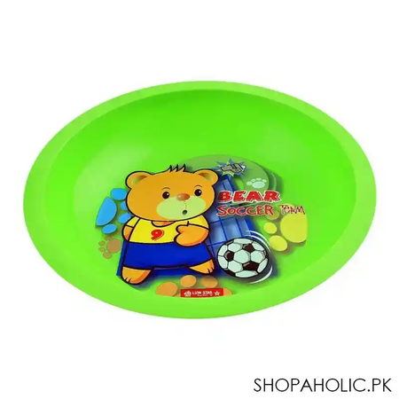 lion star emily kids deep dining plate, 04, green, mw 54 main image
