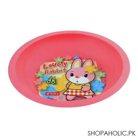lion star emily kids deep dining plate, 04, pink, mw 54 main image