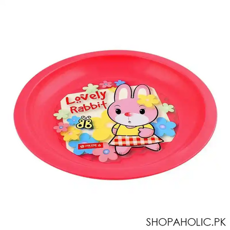 lion star emily kids dinning plate, 03, pink, mw 53 main image