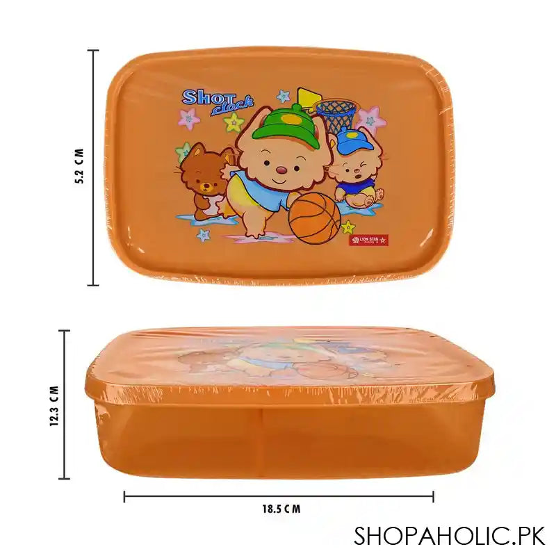 Lion Star Japan Seal Ware Lunch Box, 7.3in (H) x 4.8in (W) x 2in (D), Brown, BC-9 - Image 2