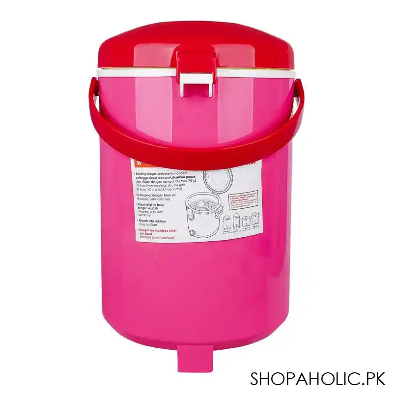 Lion Star Lago Drink Jar, 10 Liter, 10.2in x 17.1in, Pink, D-30 - Image 3