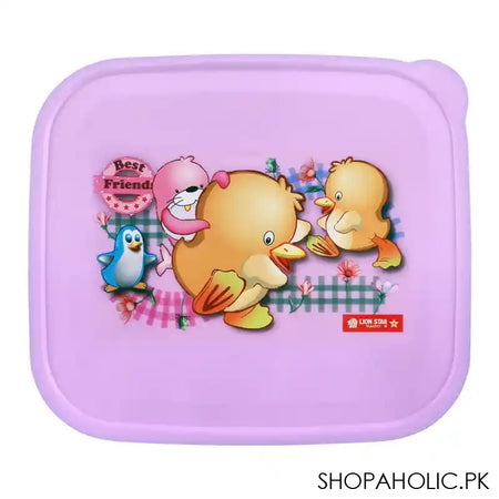 Lion Star Listy Lunch Box, 6x5.5x2.5 Inches, Purple, MC-33 - Main Image