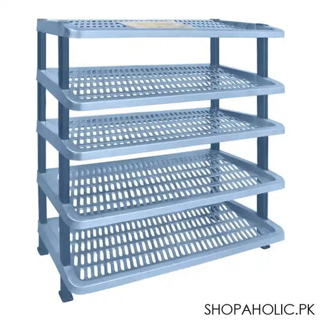 Lion Star Maxi Shoes Rack, 5 Stacks, Blue, A-55 - Main Image