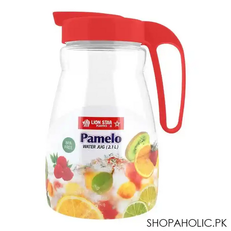 lion star pamelao water jug, 2.1 liters, red, k 36 main image