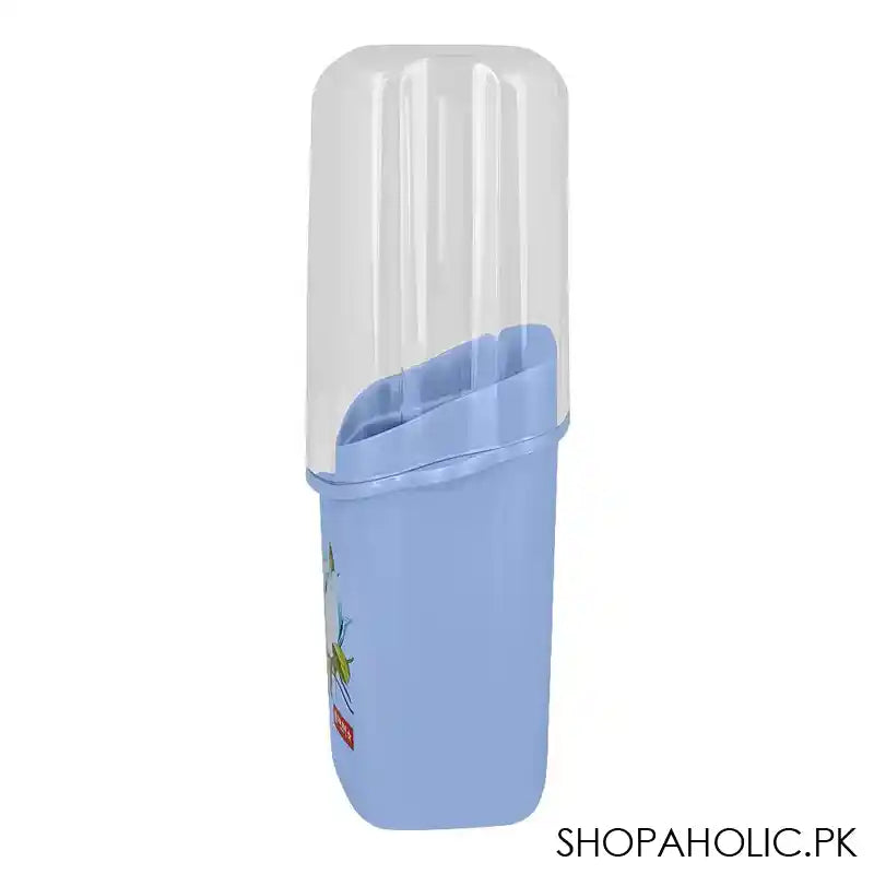 Lion Star Plastic Adora Cutlery Keeper, 5 Compartments, 6.7in x 3.9in x 10.8in, Blue, TS-33 - Image 6