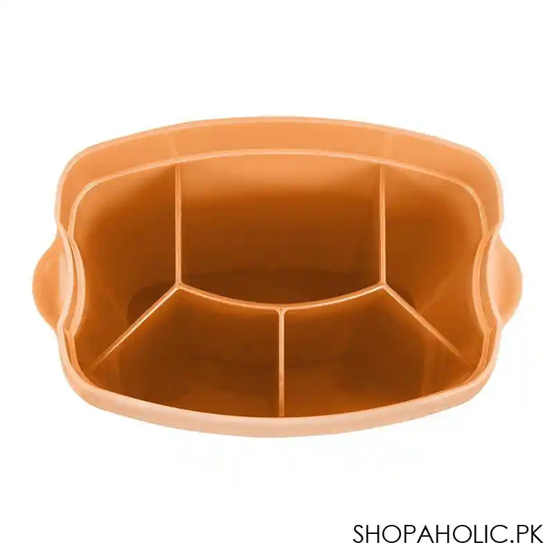 Lion Star Plastic Adora Cutlery Keeper, 5 Compartments, 6.7in x 3.9in x 10.8in, Orange, TS-33 - Image 4