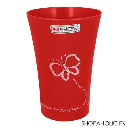 Lion Star Plastic Carina Cup, BPA Free, 350ml Capacity, Red, GC-15 - Main Image