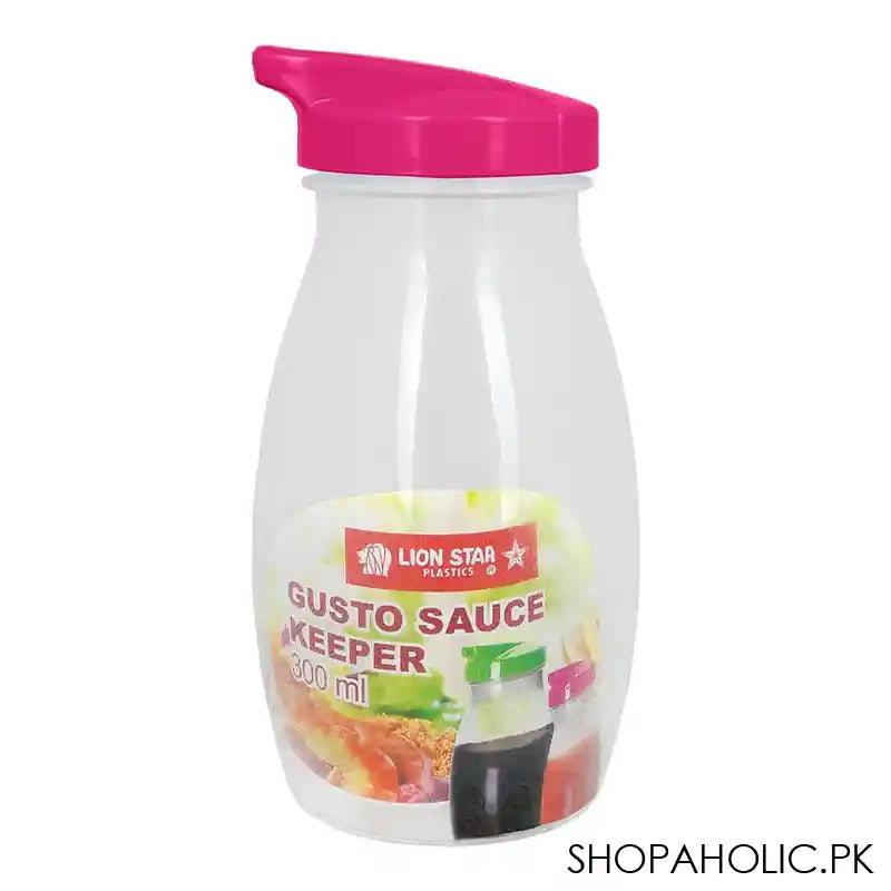 Lion Star Plastic Gusto Sauce Keeper, 300ml Capacity, Pink, TS-60 - Main Image