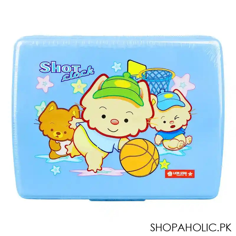 Lion Star Plastic Snap Lunch Box, 6.3in (H) x 4.7in (W) x 2.4in (D), Blue, SB-32 - Image 2