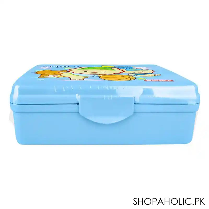 Lion Star Plastic Snap Lunch Box, 6.3in (H) x 4.7in (W) x 2.4in (D), Blue, SB-32 - Image 4