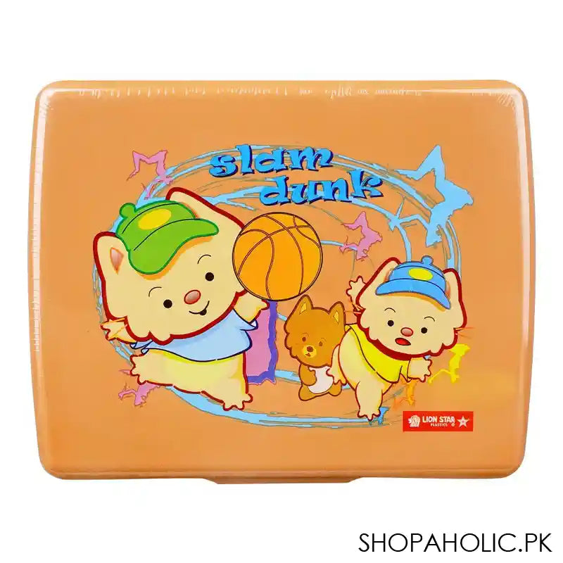 Lion Star Plastic Snap Lunch Box, 6.3in (H) x 4.7in (W) x 2.4in (D), Brown, SB-32 - Image 4