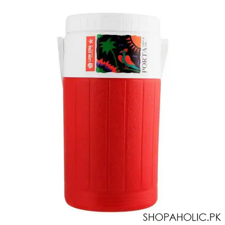 lion star porta drink jar thermos, red, 2 liters, d 24 main image