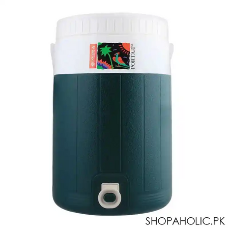 lion star porta drink jar water cooler, green, 10 liters, d 29 main image