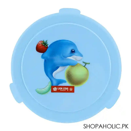 Lion Star Round Pop Lunch Box, 4x3 Inches, Blue, SB-14 - Image 2