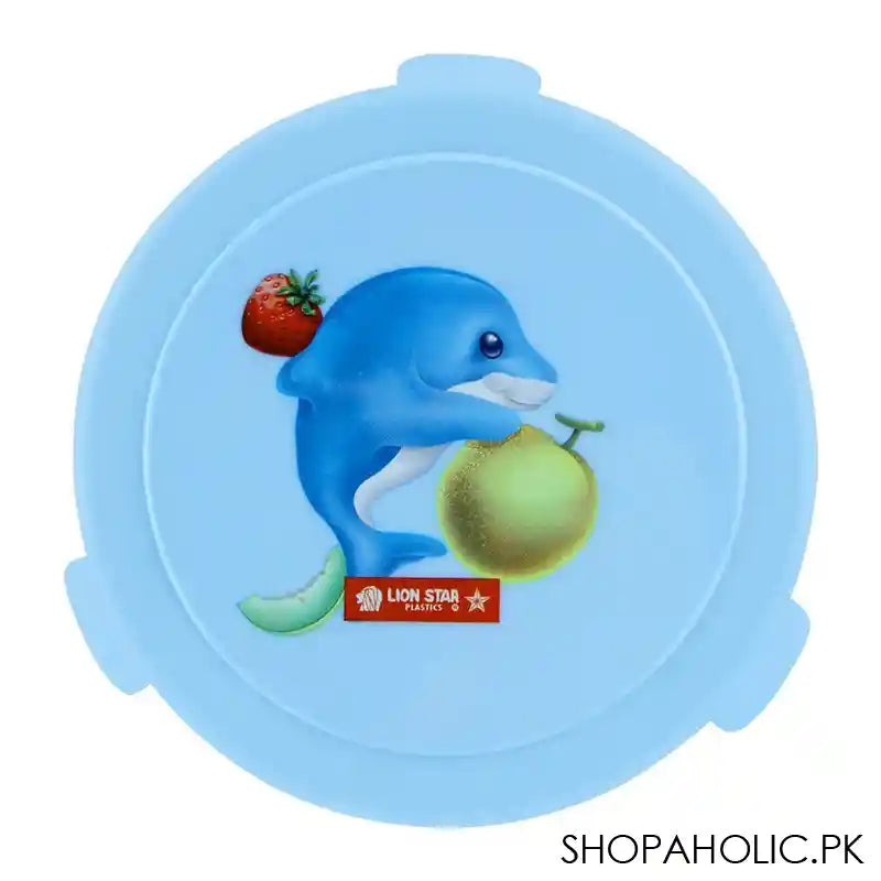 Lion Star Round Pop Lunch Box, 4x3 Inches, Blue, SB-14 - Image 2