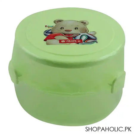 Lion Star Round Pop Lunch Box, Green, 4x3 Inches, SB-14 - Main Image