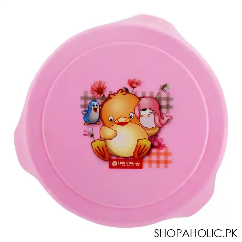 Lion Star Round Pop Lunch Box, Pink, 4x3 Inches, SB-14 - Image 2