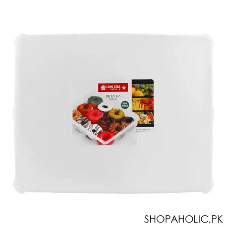 lion star sealware dicky k 5 plastic food container, white, bc 11 image2