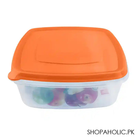 Lion Star Vitto Seal Ware Food Container, Orange, 10x10x3 Inches, 3 Liters, VT-3 - Main Image