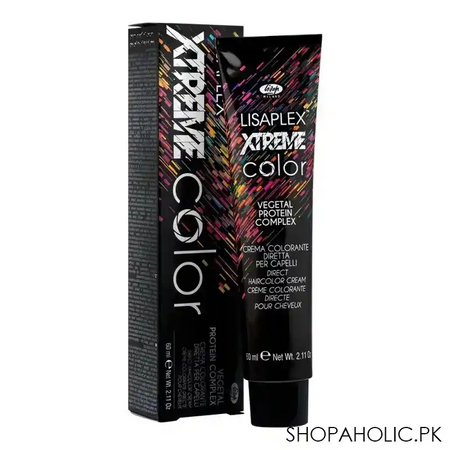 lisap milano lisaplex xtreme color vegetal protein complex direct hair color cream, bossy red main image