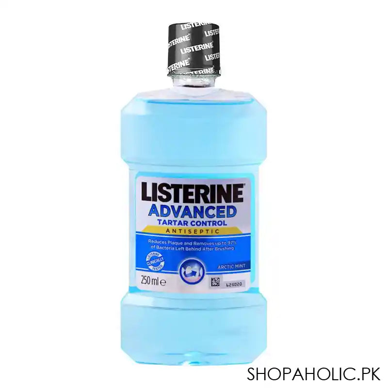 Listerine Advanced Tartar Control Antiseptic Arctic Mint Mouthwash, 250ml - Main Image
