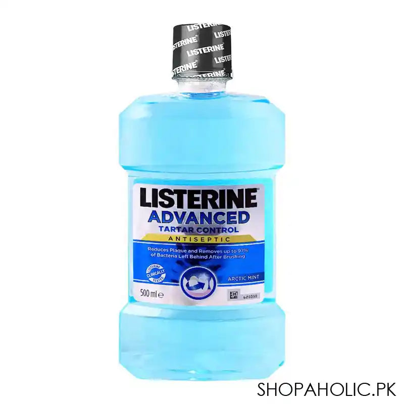 Listerine Advanced Tartar Control Antiseptic Arctic Mint Mouthwash, 500ml - Image 4