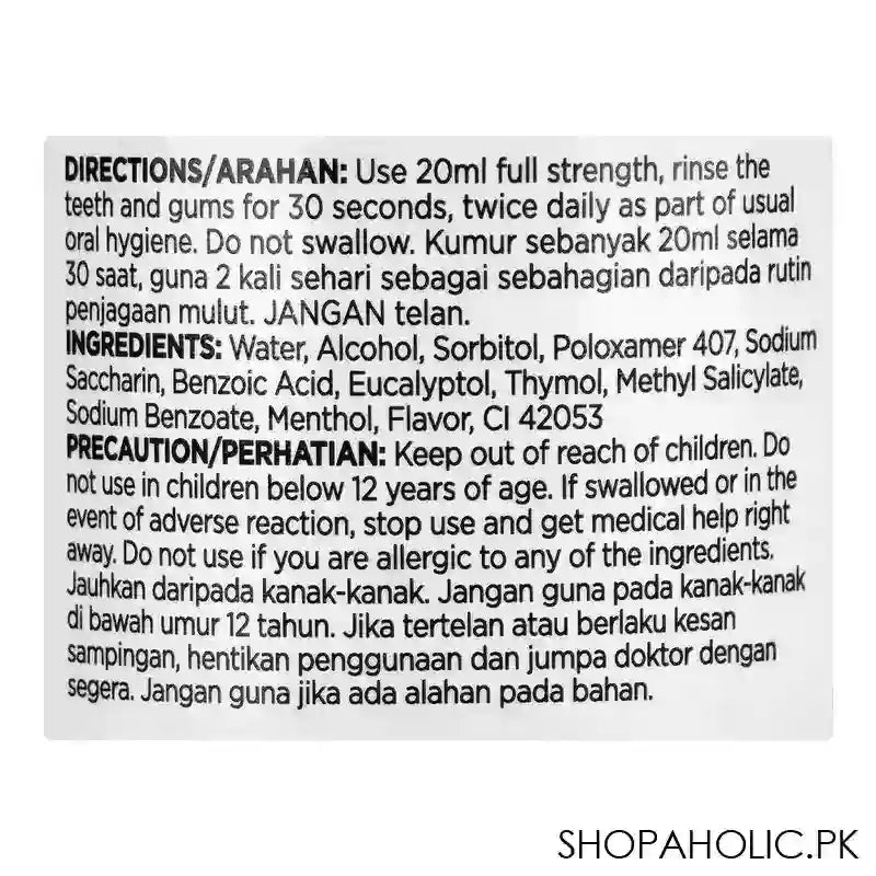 Listerine Cool Mint Mouth Wash, 100ml - Image 3