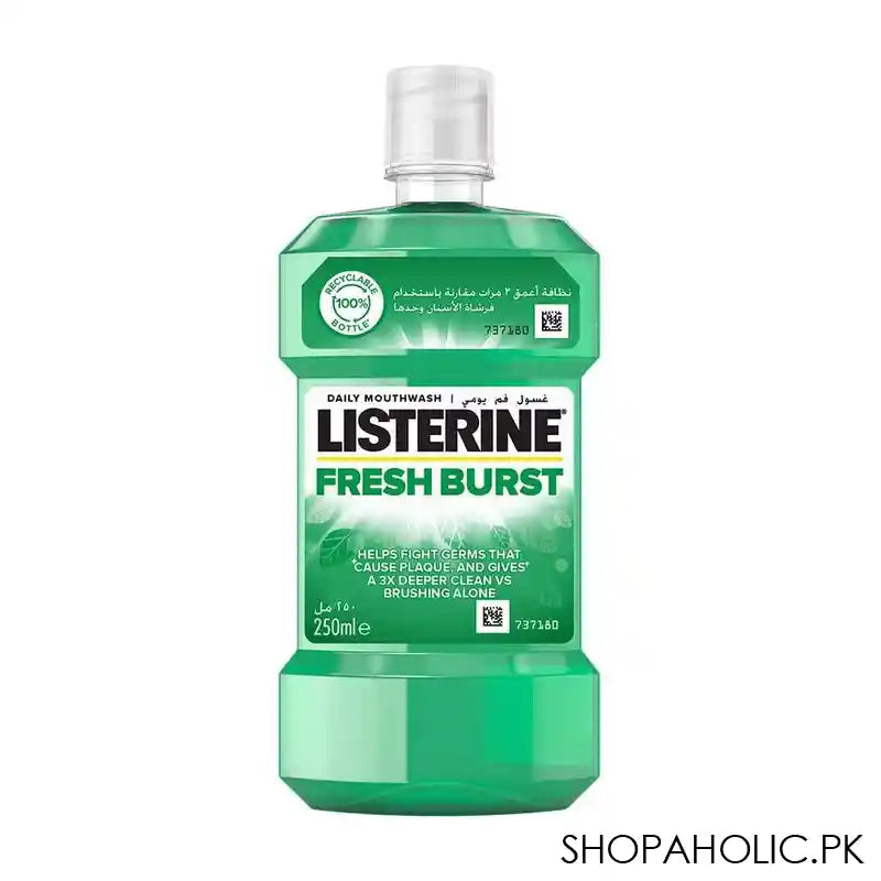 Listerine Fresh Burst Antiseptic Mouthwash, 250ml - Image 4