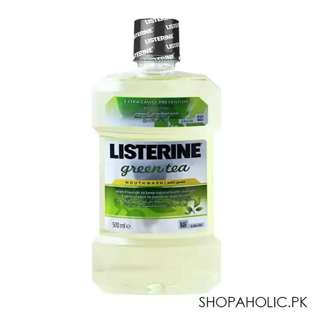 listerine green tea mouthwash, 500ml image2