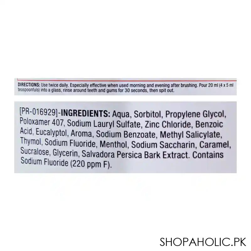 Listerine Miswak Mouthwash, 500ml - Image 2