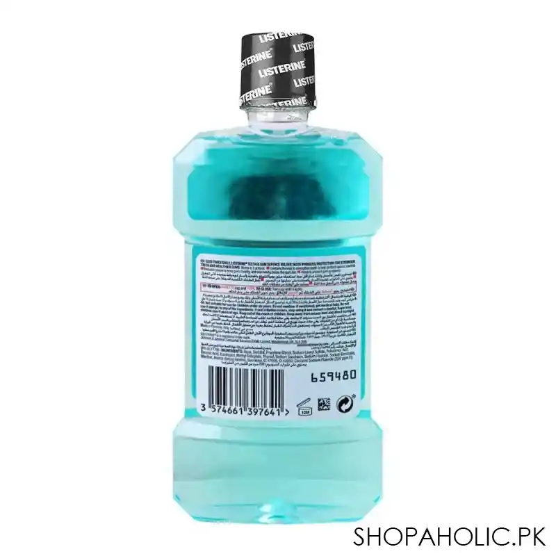 listerine teeth & gum defence soft mint mouthwash, 250ml image3