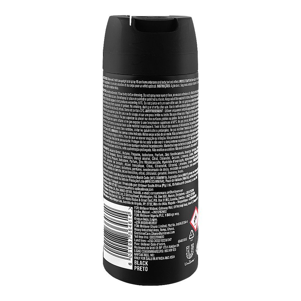 Axe Black 48H Fresh Deodorant Spray For Men, 150ml - Image 2