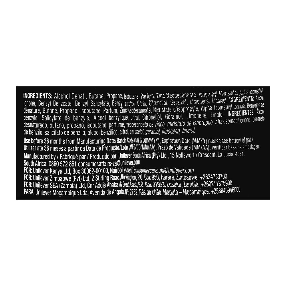 Axe Black 48H Fresh Deodorant Spray For Men, 150ml - Image 3