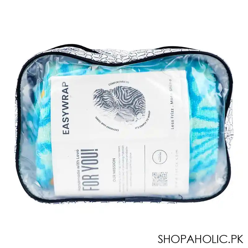 Loccx Aral Reef Micro Fiber Hair Towel Wrap, Easy Wrap, Comfortable Fit, ST-1-AR-EW - Image 6