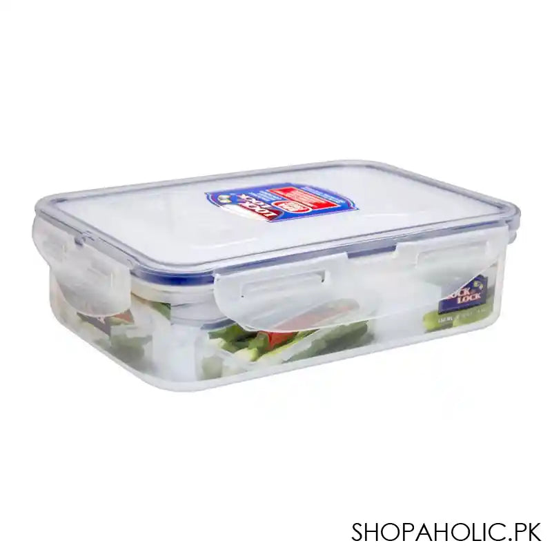 Lock & Lock Air Tight Rectangular Short Food Container, 550ml, LLHPL815 - Image 3