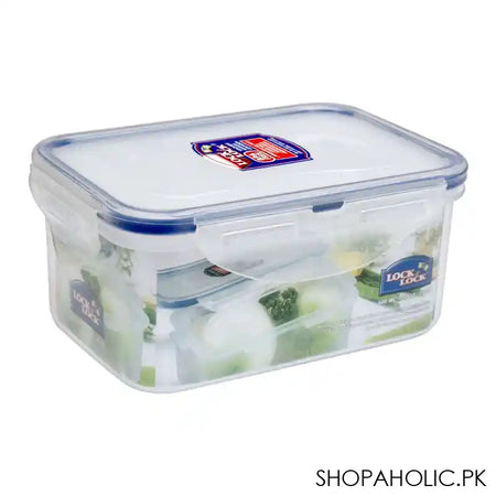 Lock & Lock Air Tight Rectangular Short Food Container, 600ml, LLHPL811 - Image 3